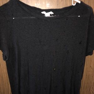 Black Distressed tee